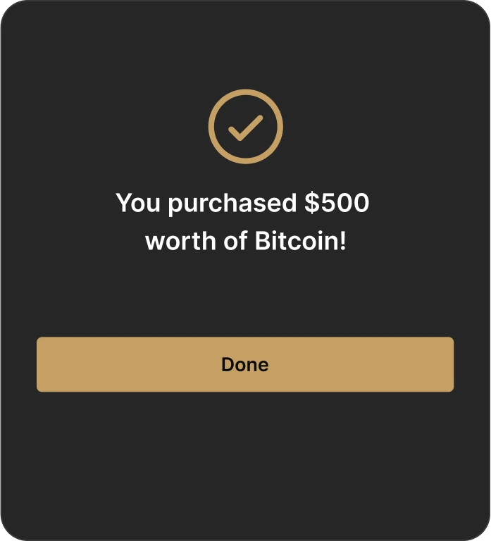 Step 3: Buying Bitcoin on Trust trade